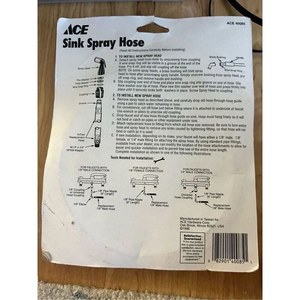 Ace For Universal Black Faucet Sprayer with Hose - Picture 2 of 2
